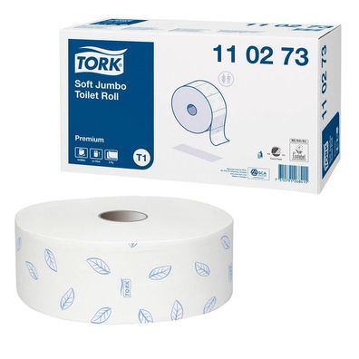 TORK 110273 Jumbo-Toilettenpapier T1 Premium Soft 2-lagig 6 Rollen