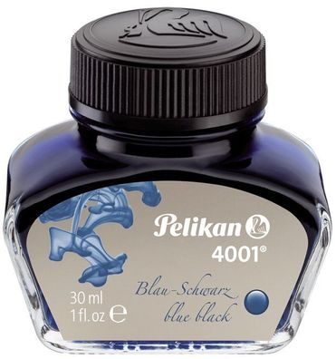 Pelikan® 301028 Tinte 4001® - 30 ml Glasflacon, blau-schwarz