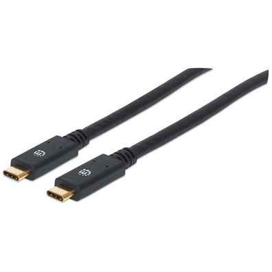 Manhattan 354905 Manhattan USB 3.1 Gen1 Kabel C-Stecker/ C-Stecker 2m schwarz