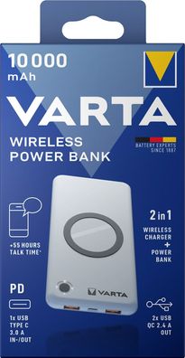 Varta 57913 101 111 Wireless Power Bank 10000 Ladekabel USB-C 10W Type 57913(PL)
