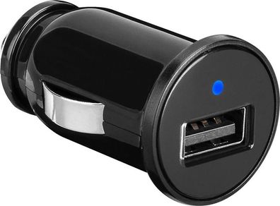 Goobay 44176 USB-Autoladegerät 1 A, Schwarz - kompakte Stromversorgung für Handys ...