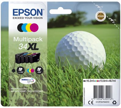 Epson C13T34764010 Epson DURABrite Ultra Multipack (4 Farben) 34 XL T 3476