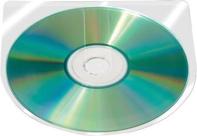 Q-Connect® KF27031 CD/ DVD-Hüllen selbstklebend - ohne Lasche, transparent, 100 Stück