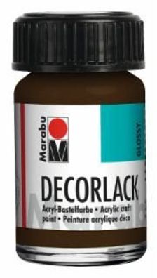 Marabu 1130 39 045 Decorlack Acryl, Dunkelbraun 045, 15 ml
