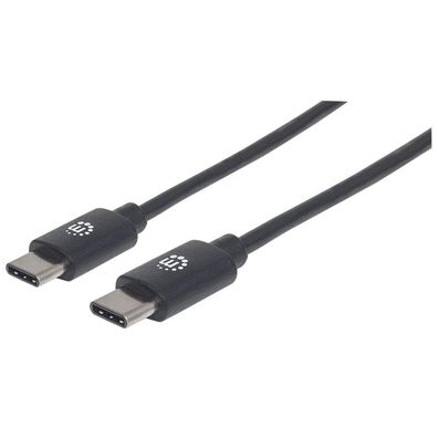 Manhattan 354882 Manhattan USB 2.0 Typ C-Kabel C-Stecker/ C-Stecker 3m schwarz