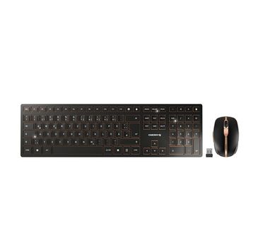 CHERRY JD-9100DE-2 CHERRY DW 9100 SLIM Tastatur-Maus-Set kabellos schwarz