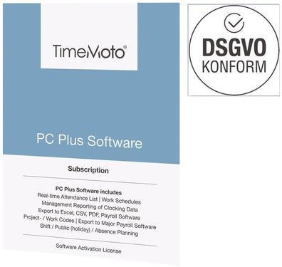 Safescan® 139-0600 TimeMoto® TM PC Software Plus Zeiterfasssungssoftware(S)