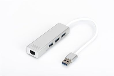 Digitus DA-70250-1 Digitus USB 3.0 3-Port Hub & Gigabit LAN-Adapter
