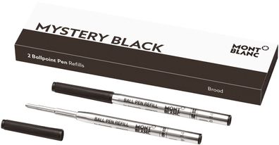 Montblanc® 116191 Kugelschreibermine - B, 2 Minen, mystery black