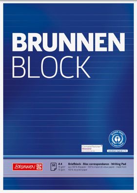 Brunnen 105261701 Block "BRUNNEN-Block" Recycling A4 liniert
