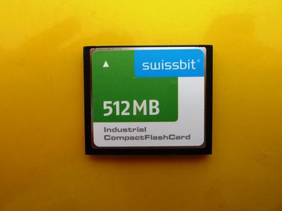 512MB Swissbit Industrial CompactFlash CF Compact Flash 512 MB SFCF0512H3BK2SA