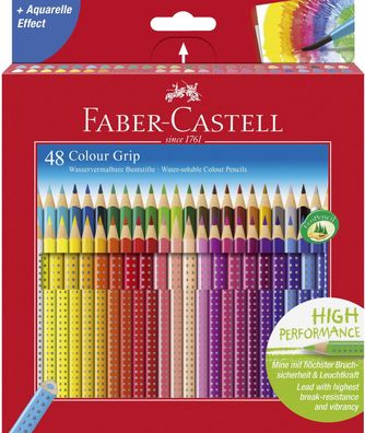 Faber-Castell 112449 Buntstift Colour GRIP - 48 Farben, Kartonetui