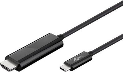 Goobay 77528 USB-C™- HDMI Adapterkabel 4k60Hz, 1,80m, schwarz, 1.8 m - USB-C™-Stec...