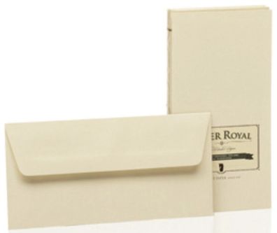 Rössler Papier 2033831008 Paper Royal Briefhüllen - DIN lang mit Seidenfutter, 20 ...