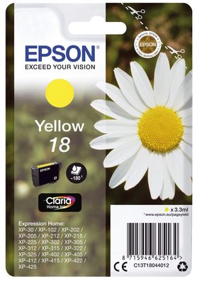 Epson C13T18064012 Epson Claria Home Multipack T 180 BK/ C/ M/ Y T 1806