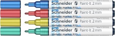Schneider ML01111502 4 Schneider 011 Lackmarker farbsortiert 2,0 mm