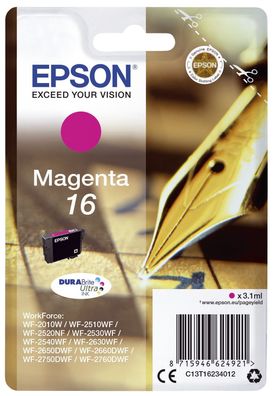 Epson C13T16234012 Epson Tintenpatrone magenta DURABrite Ultra T 162 T 1623