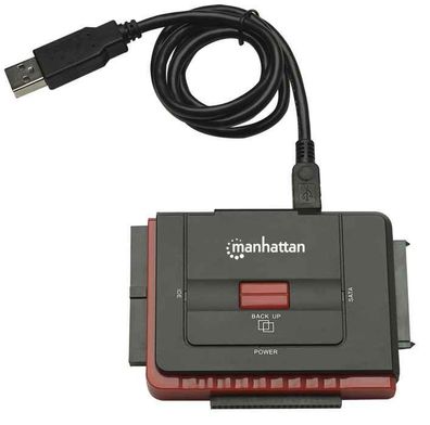 Manhattan 179195 Manhattan Konverter USB 2.0 -> SATA/ IDE Adapter schwarz retail