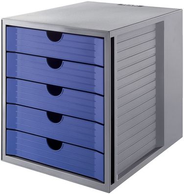 HAN 14508-16 Schubladenbox Systembox KARMA - A4/ C4, 5 geschlossene Schubladen, ...