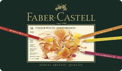Faber-Castell 110036 Künstlerfarbstifte Polychromos®, farbig sortiert im 36er ...