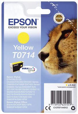 Epson C13T07144012 Epson Tintenpatrone yellow DURABrite T 071 T 0714