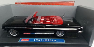 Chevrolet Impala SS 409 Cabrio, schwarz, Sun Star 1:18