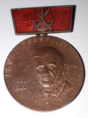 DDR GST Medaille Ernst Schneller in Bronze