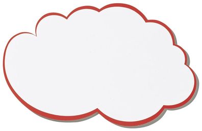 Franken UMZ W Moderationskarte Wolke 420 x 250 mm weiß mit rotem Rand 20 Stück(S)