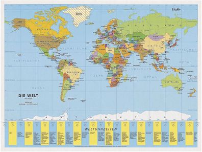 Läufer 45351 Landkarten-Schreibunterlage 53 x 40 cm Weltkarte Politisch(s)