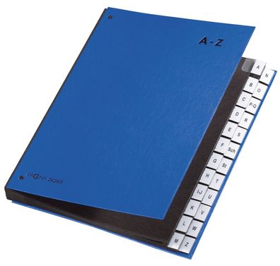 Pagna® 24249-02 Pultordner Color-Einband - Tabe A - Z, 24 Fächer, blau
