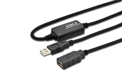 Digitus USB 2.0 Aktives Verl„ngerungskabel, Stecker-Kupplung