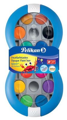 Pelikan 700023 Farbkasten Space+ blau 24 Farben inkl. 7,5 ml Deckweiß