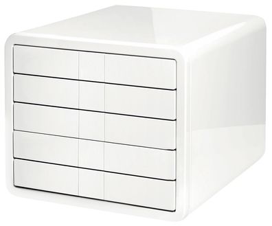 HAN 1551-12 Schubladenbox i-Box - A4/ C4, 5 geschlossene Schubladen, weiß