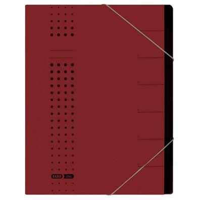 ELBA 400002021 5er Ordnungsmappe chic 7 Fächer rot