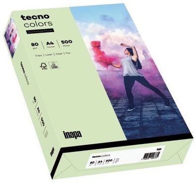TECNO 2100011399 Multifunktionspapier tecno® colors A4 80 g/ qm hellgrün 500 Blatt(T)