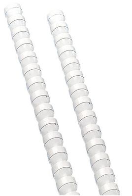 Q-Connect® KF24052 Plastik-Binderücken, 14 mm, für 105 Blatt, weiß, 100 Stück