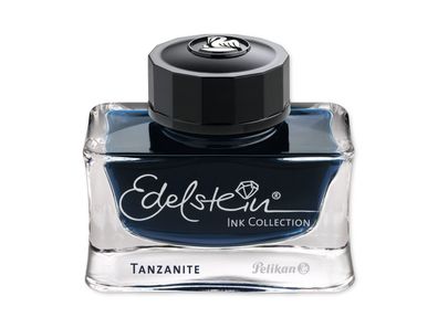 Pelikan® 339226 Edelstein® Ink - 50 ml Glasflacon, tanzanite (blau-schwarz)