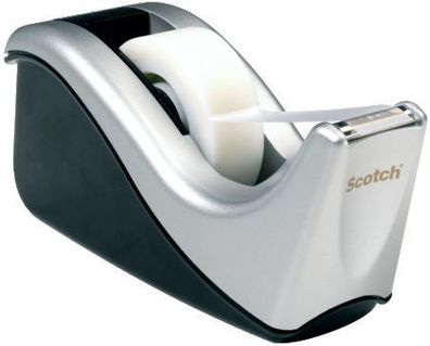 Scotch® C60-ST Tischabroller C60 - inkl. 1 Rollen Magic(TM)Tape 810, silber/ schwarz