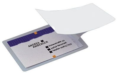 Sigel® VZ215 Kalt-Laminierfolie für Karten, (max. 85x55 mm), glasklar