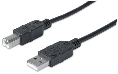 Manhattan 333382 Manhattan USB Kabel A -> B St/ St 3.00m schwarz