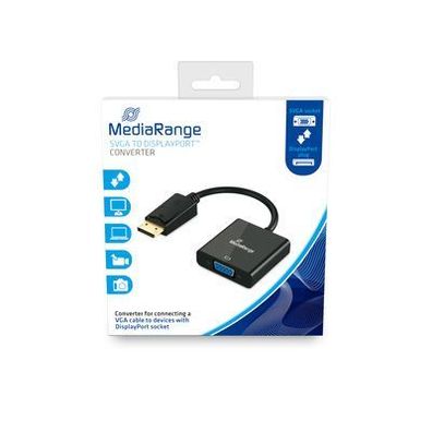 MediaRange MRCS173 SVGA auf DisplayPort™ Konverter - VGA Buchse/ DP Stecker, 15 ...