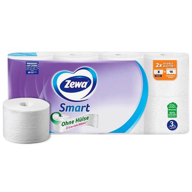Zewa 488866 Toilettenpapier Smart 3-lagig 8 Rollen