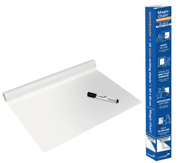 Magic-Chart Whiteboard - selbsthaftende Notizblätter, 60x80 cm, inkl. TZ 100 Board...
