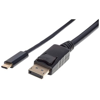 Manhattan 152464 Manhattan USB Typ C auf DisplayPort-Adapterkabel 2m schwarz