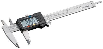 Fixpoint 77001 Digital Messschieber 150 mm / 6-Zoll - für präzise Aussen-, Tiefen-...