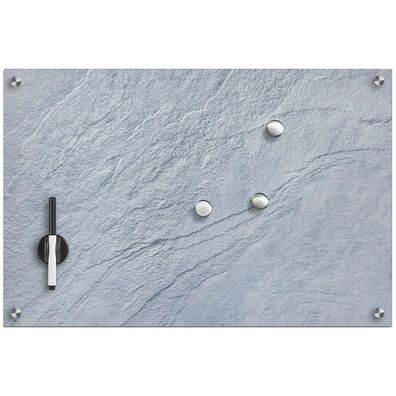 Zeller 11669 Glas-Magnettafel 60,0 x 40,0 cm Schiefer grau