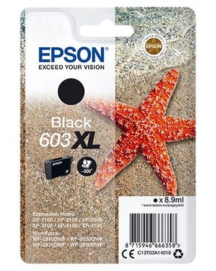 Epson C13T03A14010 Epson Tintenpatrone schwarz 603 XL T 03A1