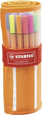 Stabilo® 8830-2 Fineliner point 88® - Rollerset, Etui mit 30 Stiften