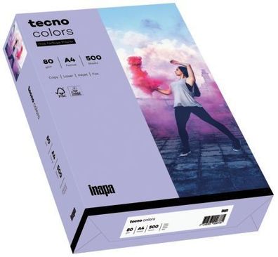 TECNO 2100011422 Multifunktionspapier tecno® colors A4 80 g/ qm violett 500 Blatt