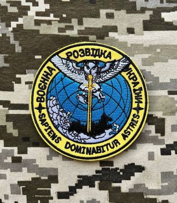Patch Ukrainische Armee Aufklärung Blau Ukraine Abzeichen Morale Aufnäher Legion